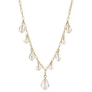 Teardrop Glass Charm Necklace